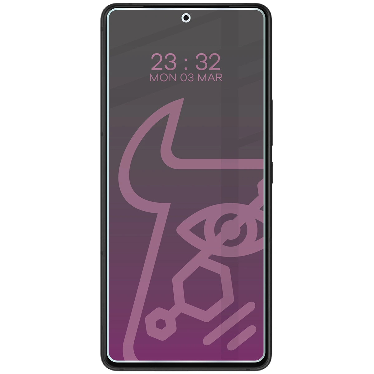 Wizualizacja szkła Hybrid Shadow nałożonego na telefon Asus ROG Phone 9